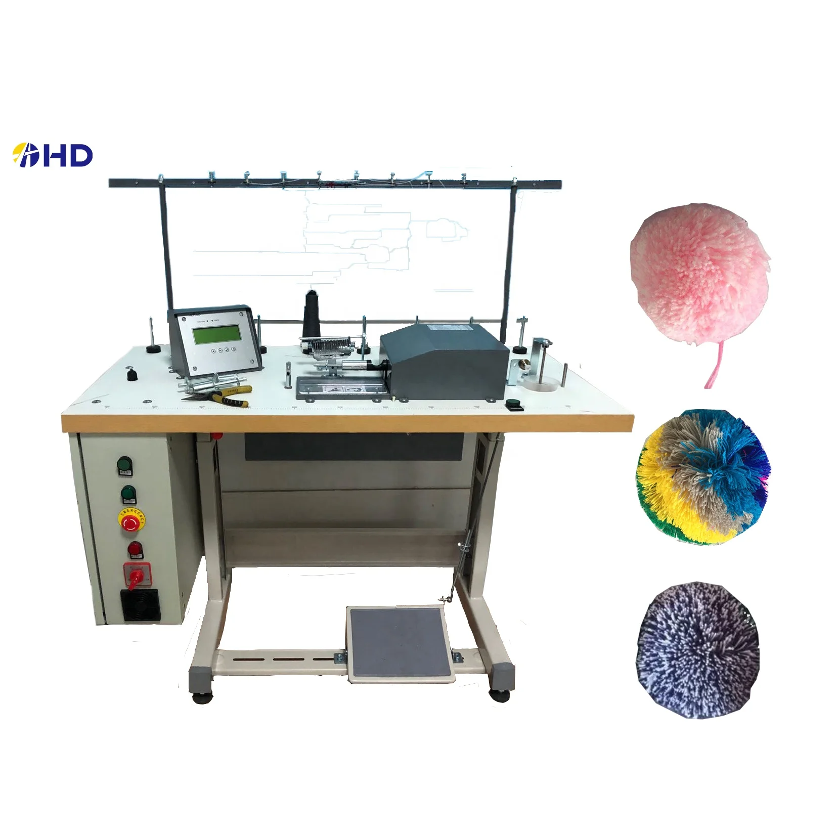 

High output produce different size automatic pom pom machine