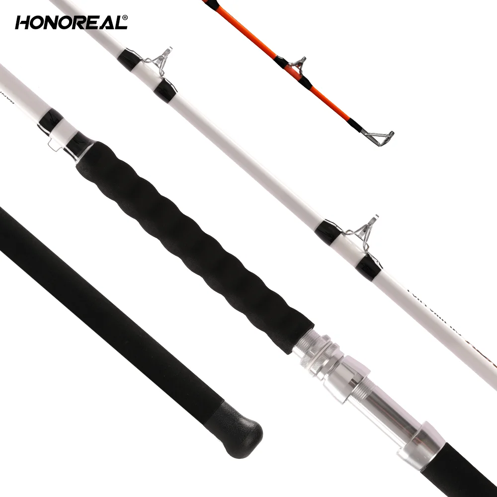 

HONOREAL 7'6'' Strong 50lb 1-10 OZ Epoxy Glass Catfish Fishing Rod