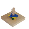 Montessori teaching aids sensorial cognitive handmade ablity toys Triangle Twist & Sort