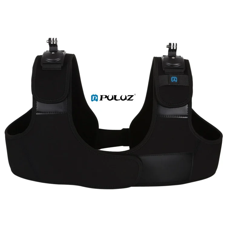 

PULUZ Professional Neoprene Dual Single Shoulder Strap Adjustable Chest Belt Mount for GoPro HERO 8
