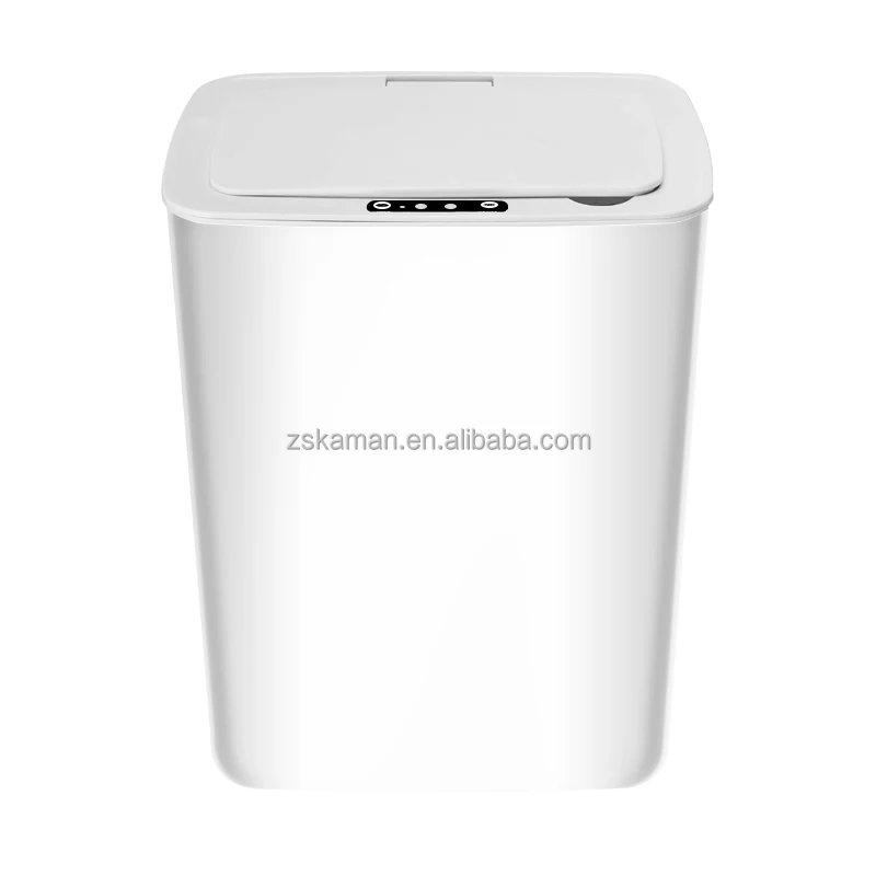

Guangdong Electric Big Automatic 12L/14L/16L contact-free sensing new household and commercial intelligent garbage can, White