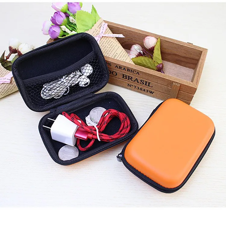 

Hot Sale Rectangular Storage Bag Color EVA Headset Case Cable Storage Package Customizable Logo, Black or customized