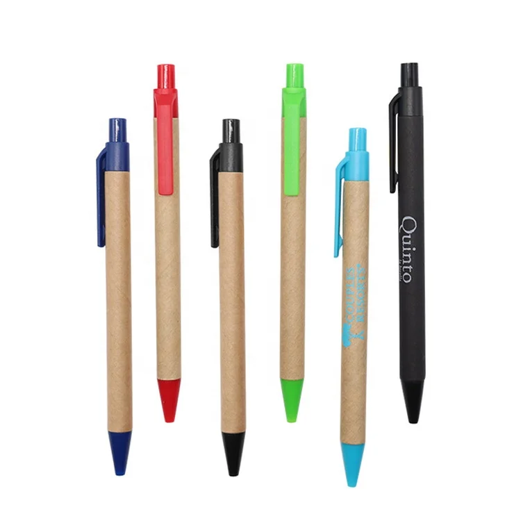 

Promotional Logo Custom Recycled Paper Ball Pen Eco-friendly Ballpoint Pen With Cheap Price