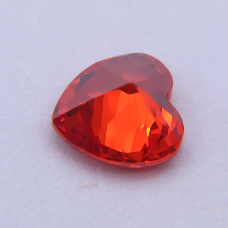 

Wholesale Heart Cut L-Orange Cubic Zirconia Heart