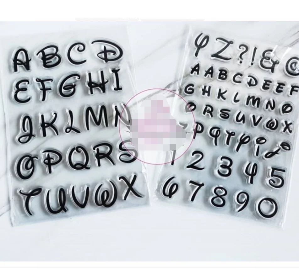 

2 pc set alphabet stamp cake embosser 1inch letter plastic mold fondant tools cookie cutter, As photo