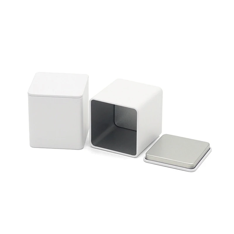 Custom Recyclable Tinplate Aluminium Rectangular Food Packaging Box for Biscuit Tea Chocolate Cake Candy Storage