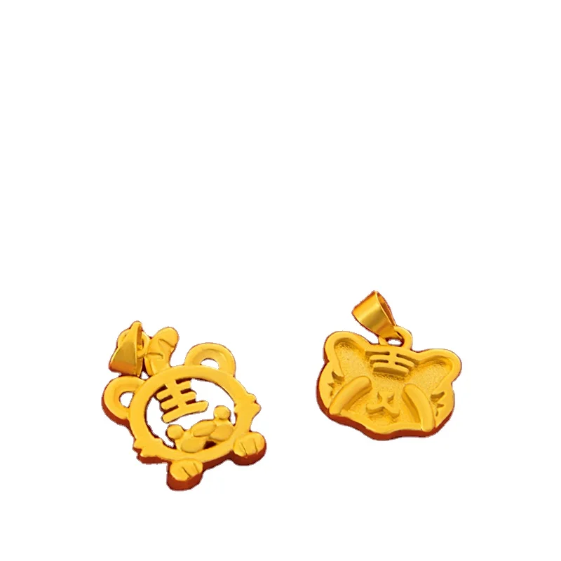 

Vietnam Shajin Golden Tiger Pendant Pendant Of Chinese Zodiac Golden Tiger Pendant With Gold Plated Brass Hollow