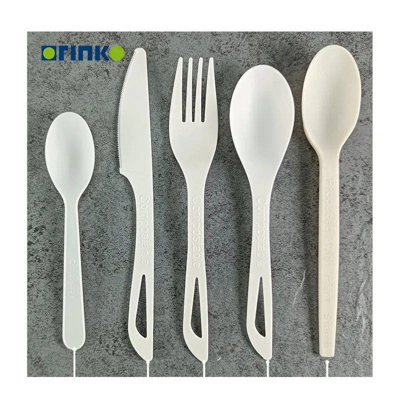 

ORINKO wholesale pla biodegradable party disposable tableware set, White