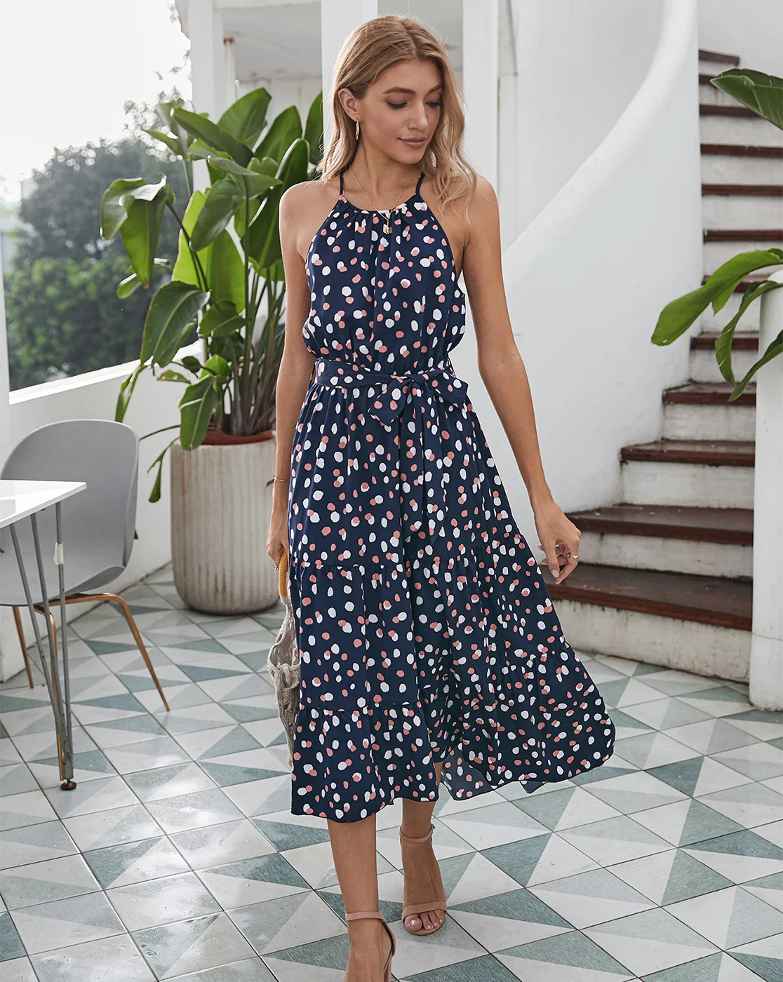 

PRETTY STEPS 2021 PS03105 Bohemia Holiday Style Big Dress Vetements 2021 Summer Polka Dot Clothes Dress Woman