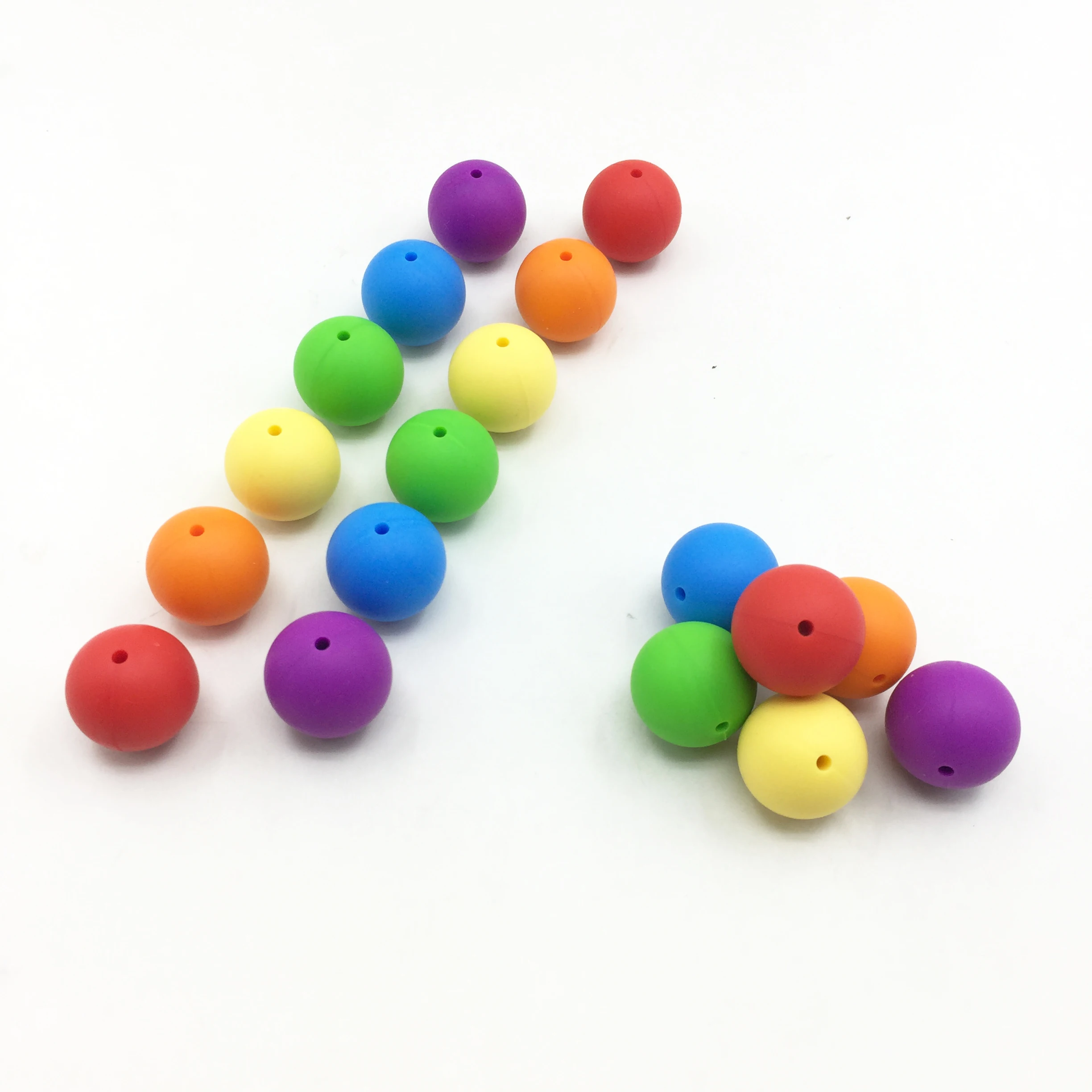 

Wholesale BPA Free Food Grade Baby teether Chew beads 12mm Silicone teething Beads kids bracelets silicone 15mm beads