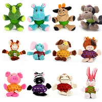 

Eco-Friendly Stocked Rubber Corduroy Durable Cute Plush Squeaky Chew Pet Dog Toy Set Pack