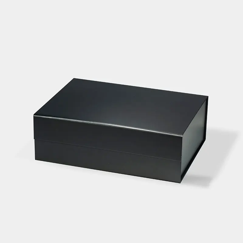 

MOQ 2pcs Stock Ready Matte Black Color Medium Magnetic Luxury Gift Box with Lamination