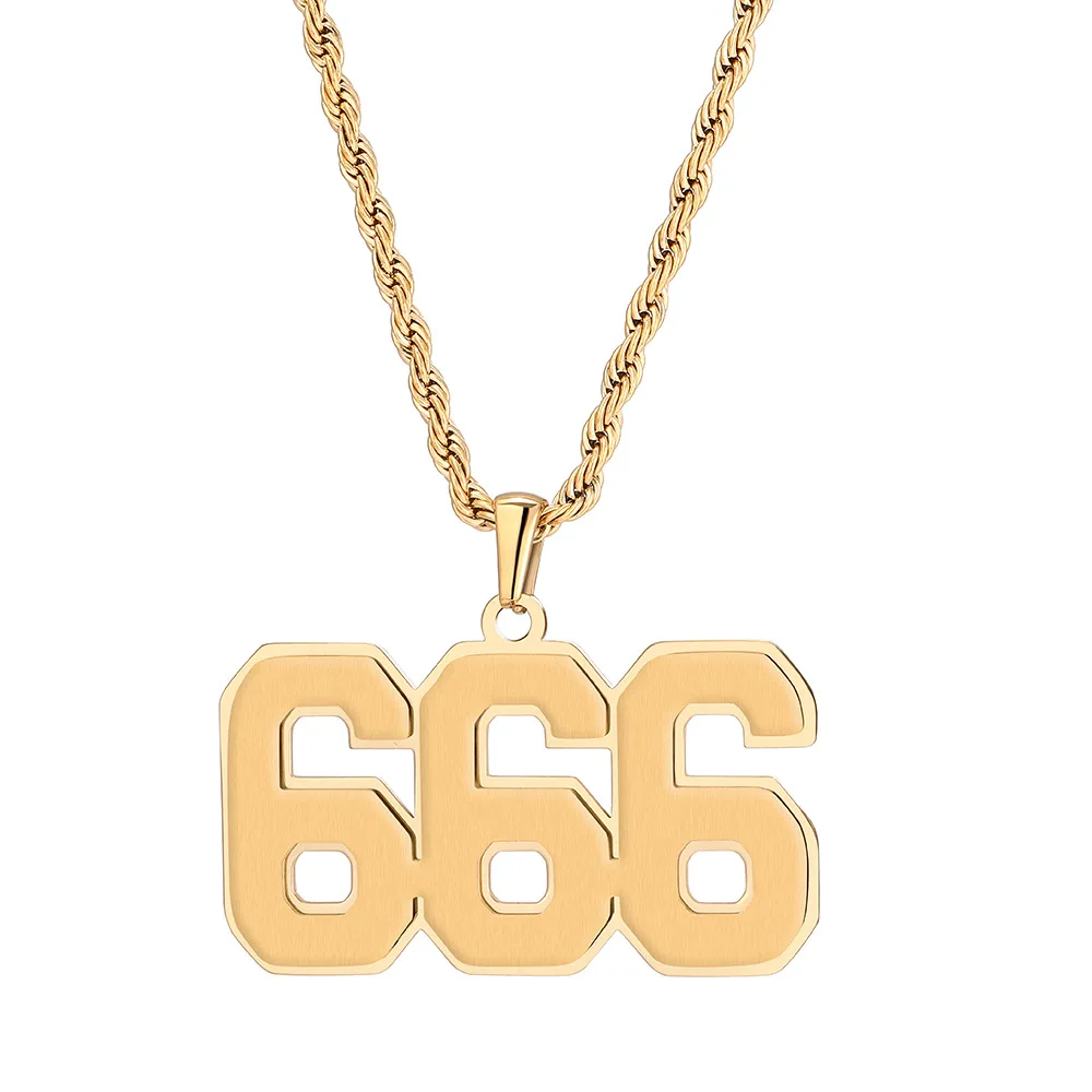 

2022 Best-selling hip hop neutral and personalized twist-link chain digital pendant necklace