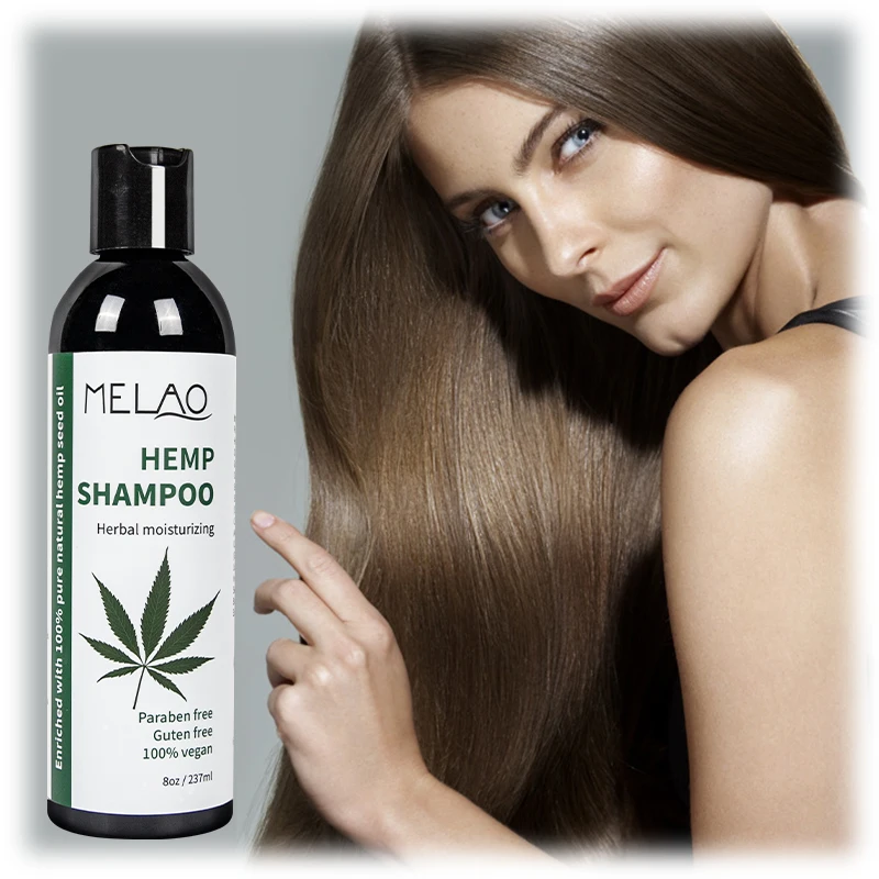 

Private Label MELAO Organic Hemp Seed Oil Hair Cair Shampoo, White