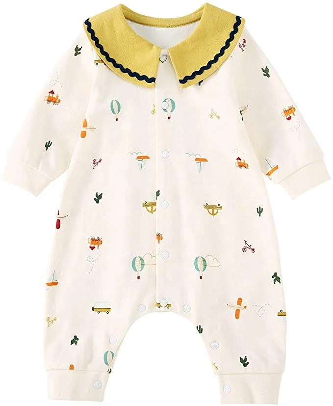 Baby Jumpsuit Cute cartoon Coverall Pajamas Long Sleeve Romper