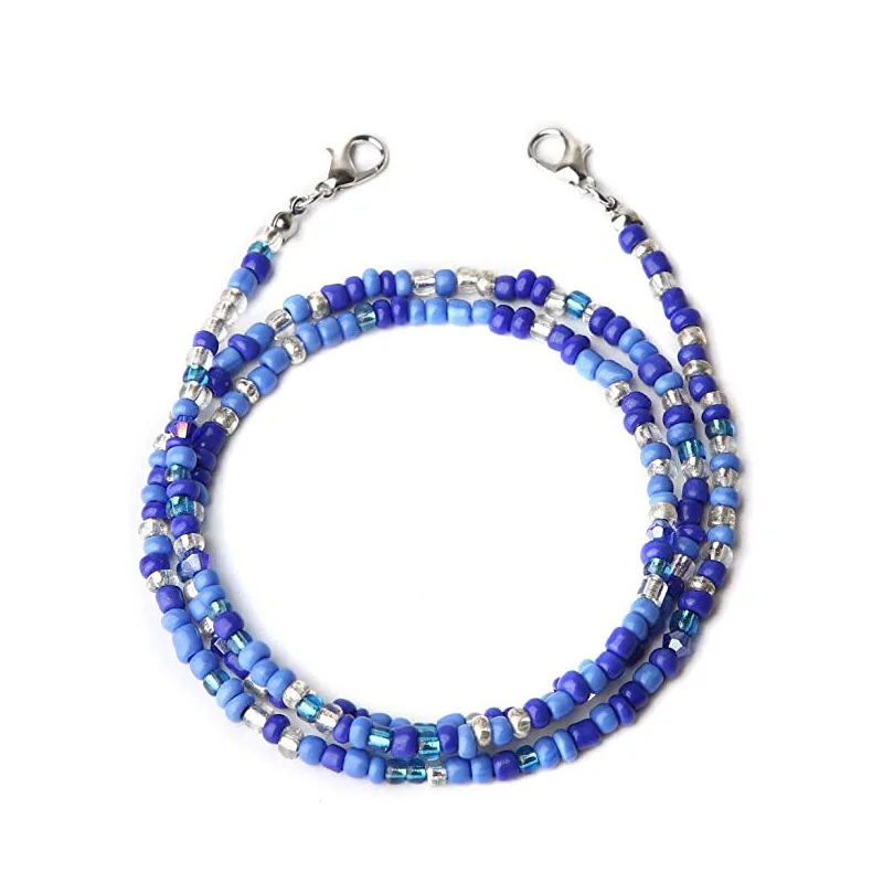 

Fashion Boho Holder Beaded Necklace Face Cover Lanyards Chains for Women