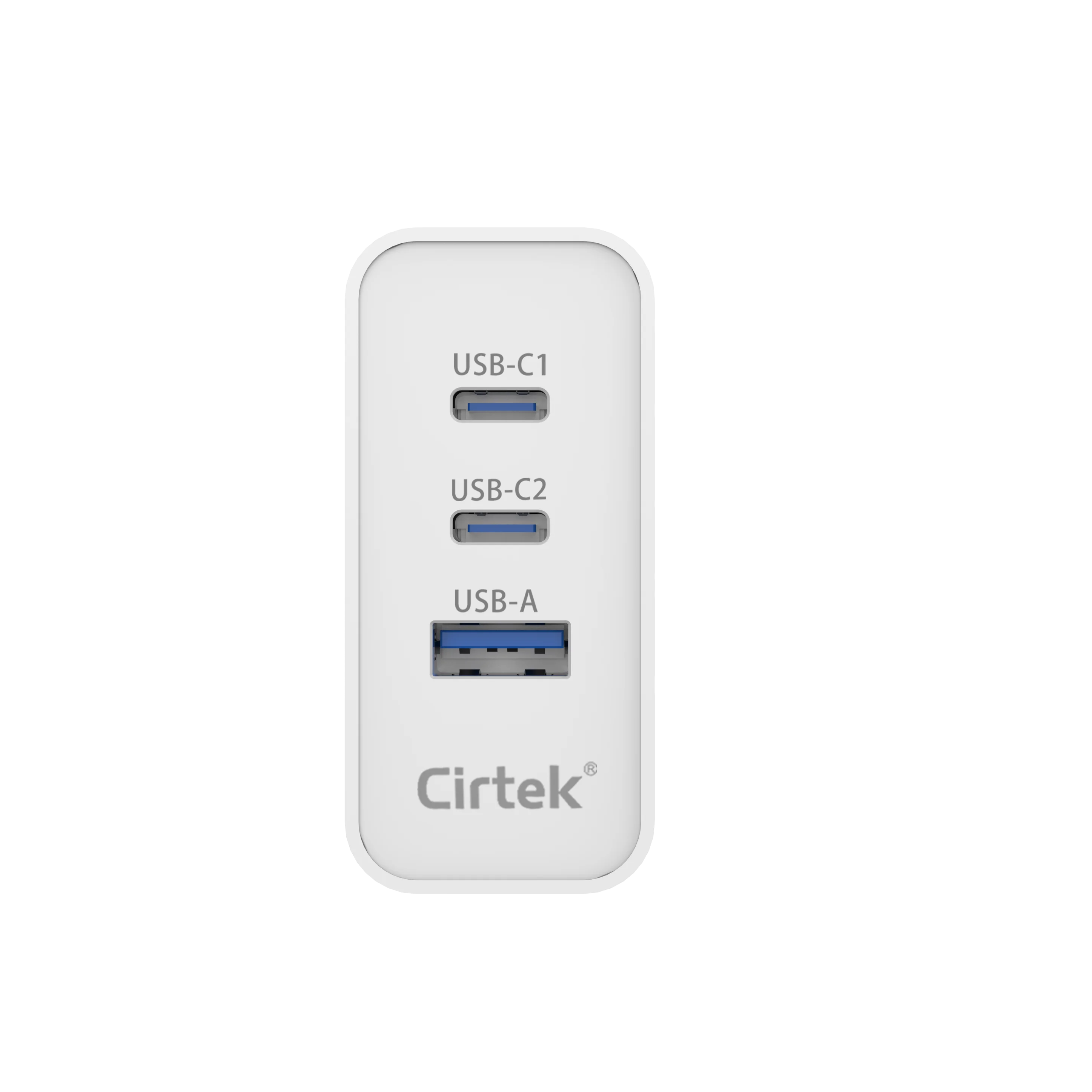 

Cirtek free shipping 65W safe qc 3.0 wall charger fast charging qc 3.0 wall charger power fast charging 3 usb port wall charger, White