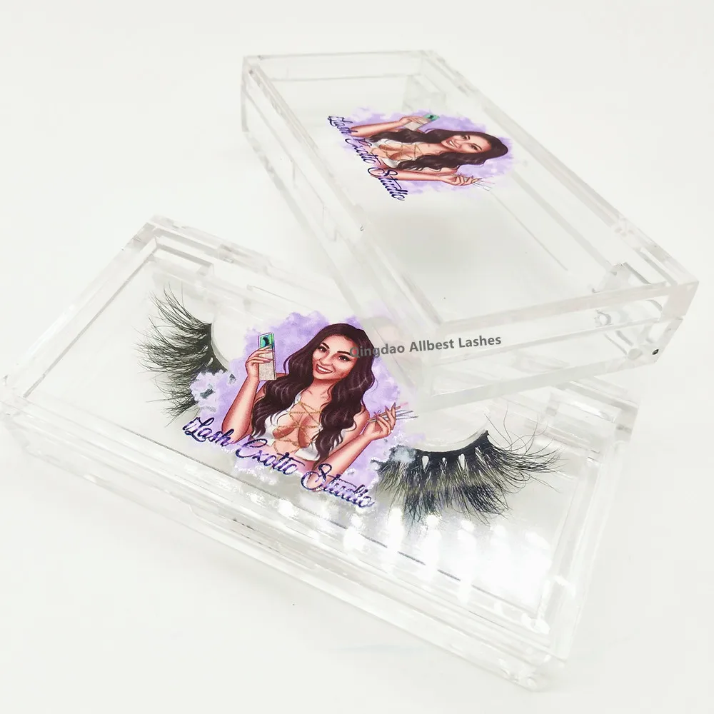 

low moq private label false eyelashes vendor customized packaging box custom lashpackaging clear box