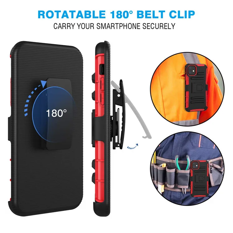 MoKo Wholesale belt clip PC hard protective cellphone case for iphone 11 6.1 inch 2019