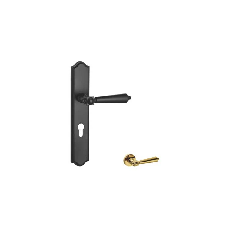 
interior black door handle lock on plate from Wenzhou hardware for door usage 