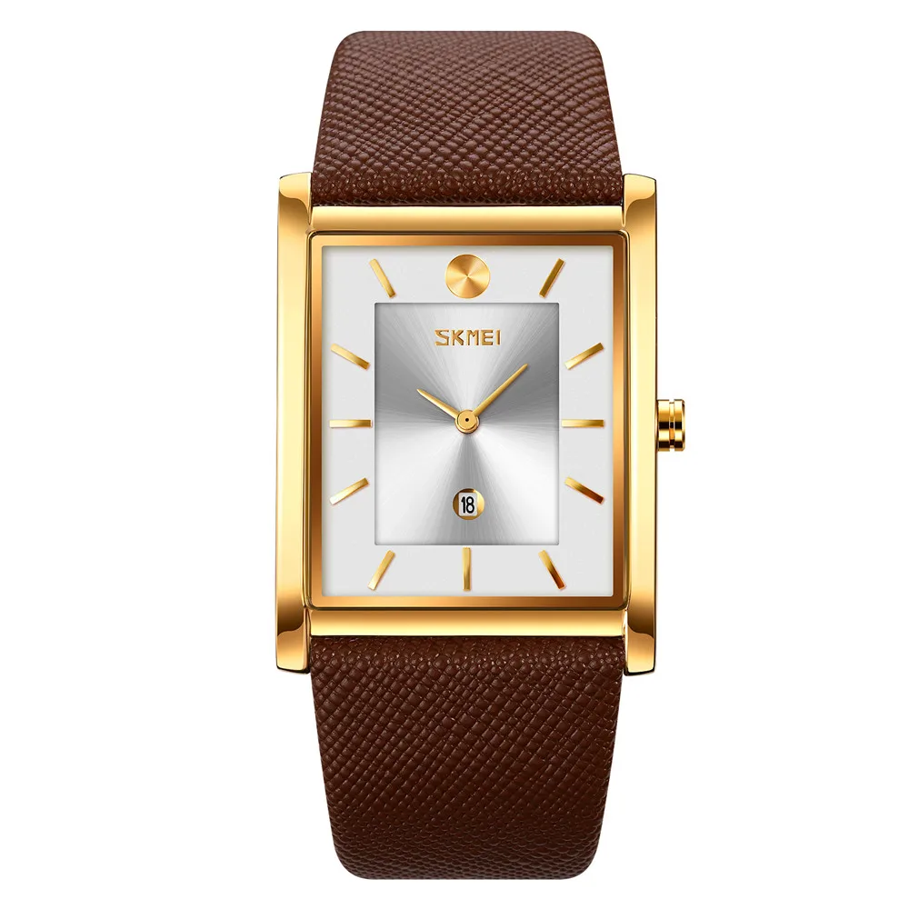 

Newest Skmei 9256 Fashion Quartz Genuine Leather Design Wrist Men Luxury Watch