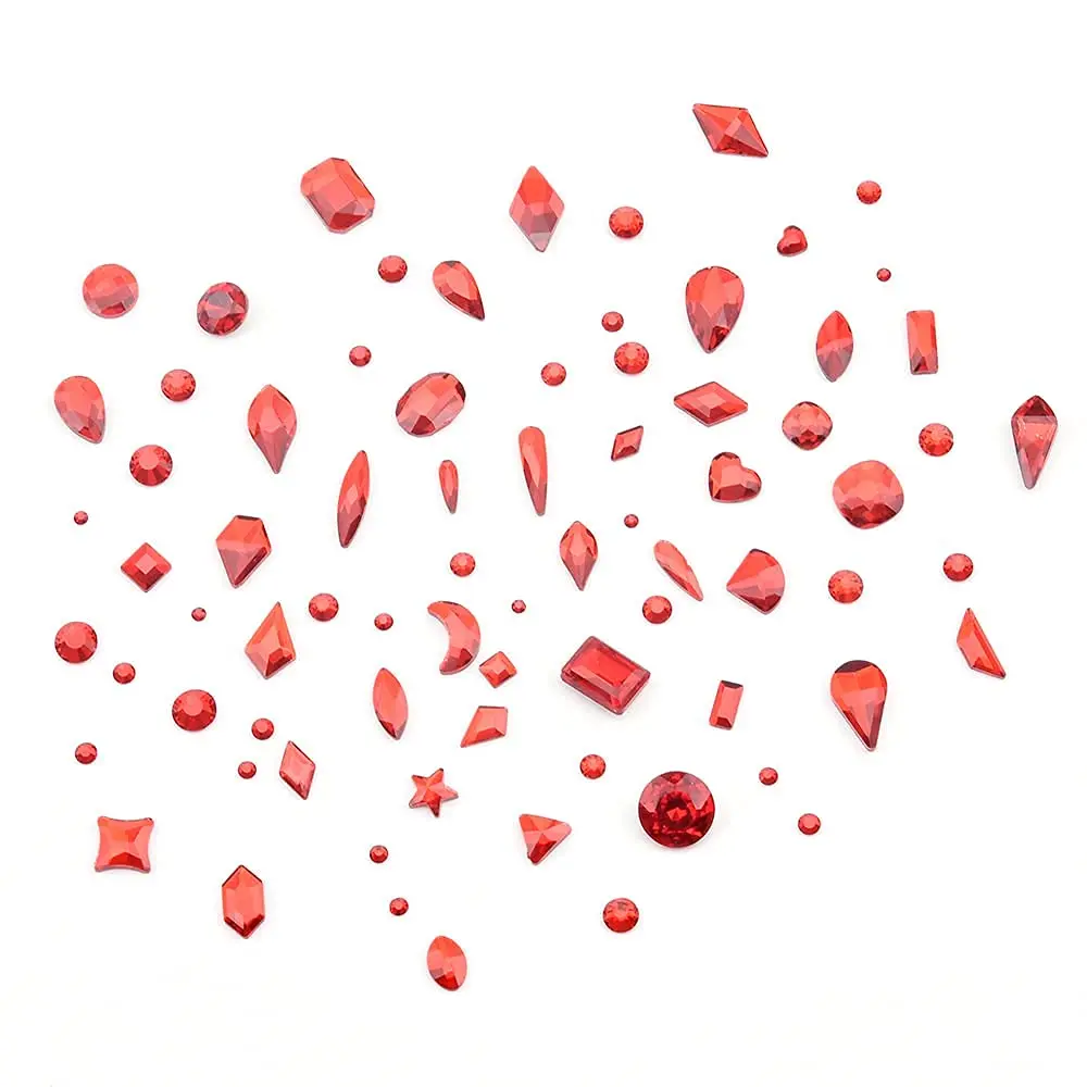 

Crystals Wholesale Bulk Red Nail Accessories Crystal Diamond Cristales De Unas Flat Back Rhinestones
