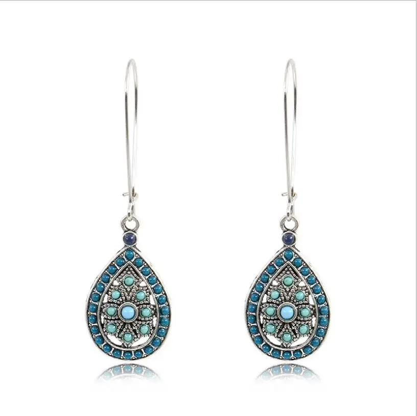 

Vintage Boho Ethnic Water Drip Hanging Dangle Drop Earrings for Women Female Wedding Party Jewelry Accessories