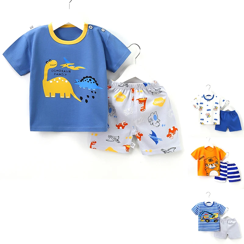 

Wholesale Summer Baby Clothing Sets Children's Short Sleeve Suit Cotton Boy Two Piece Set Kids Clothing Sets, Picture shows