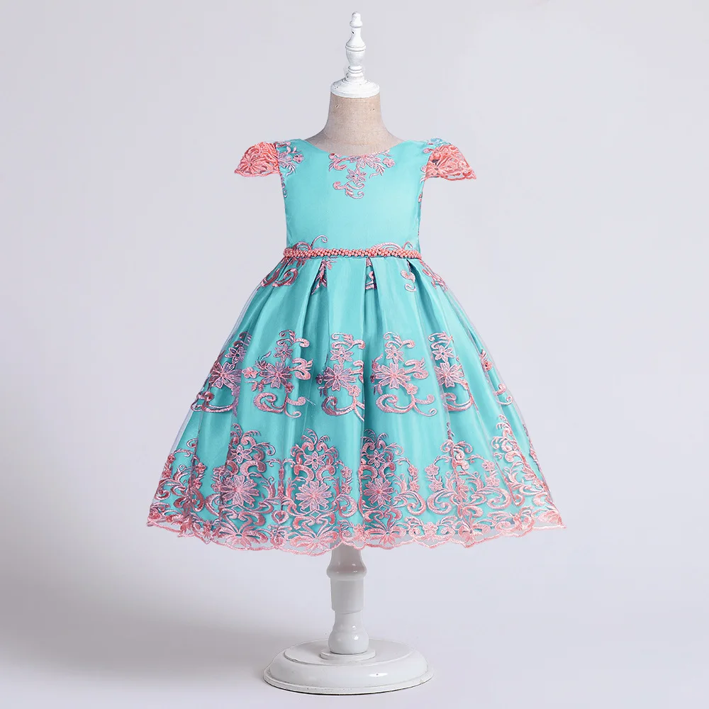 

Factory wholesale cheap flower girl bridesmaid dress blue little swan children's birthday dress fashion Ball Evening Dress, Mix