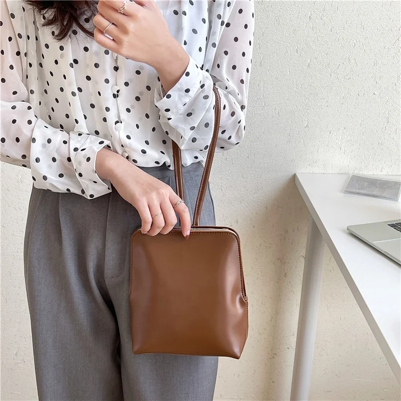 

Korean design new style women's bag fashion personality single shoulder bag texture handbag metal clip bag