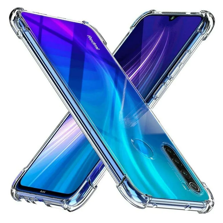

1.5mm Slim Clear Soft TPU Gel Case Flexible Silicone Cover with Shock Absorption Bumper Corners for Xiaomi Redmi Note 8