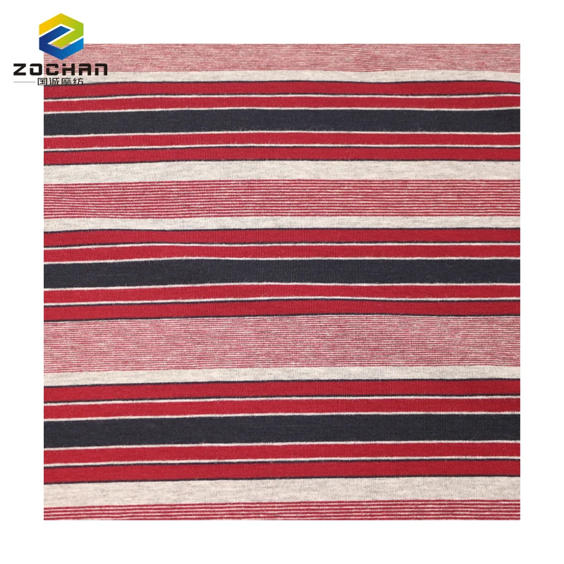 

160gsm 57% pima cotton 38% modal 5%spandex stripe jersey wicking knitted fabric for t shirt