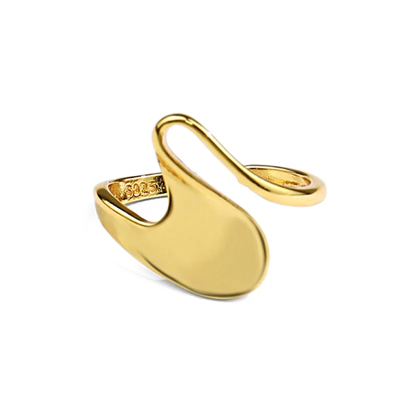 

S925 Sterling Silver Statement Ring Creative exaggerated irregular ring