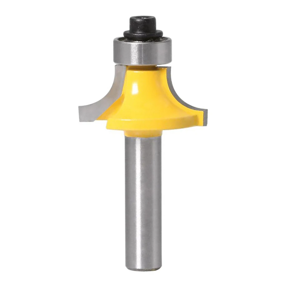 8mm Shank Carbide Blade Woodworking Corner Round Milling Cutter Carving Router Bits with Bearing Furniture Cutting Tools