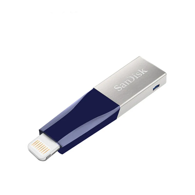 

100% Original SanDisk USB Flash Drive iXPand OTG Connector Pen Drive USB 3.0 Pendrive 32GB 64GB 128GB MFi for iPhone ipod ipad, Red
