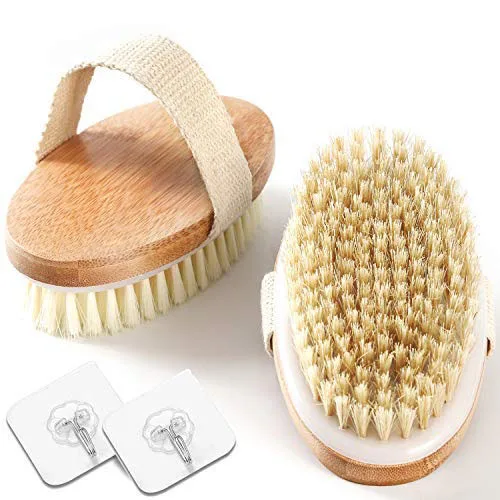 

Brush Bamboo Bath Back Scrub Shower Body Set Eco Cellulite Scrubbing Mini Custom Dry Natural Wood Massage For The Skin Cleaning