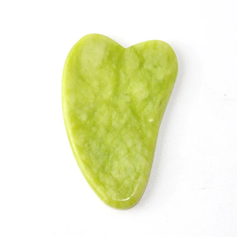 

Private logo Facial Jade Natural Green Mini Gua Sha Massage Tool for SPA Acupuncture Therapy Trigger Point Treatment