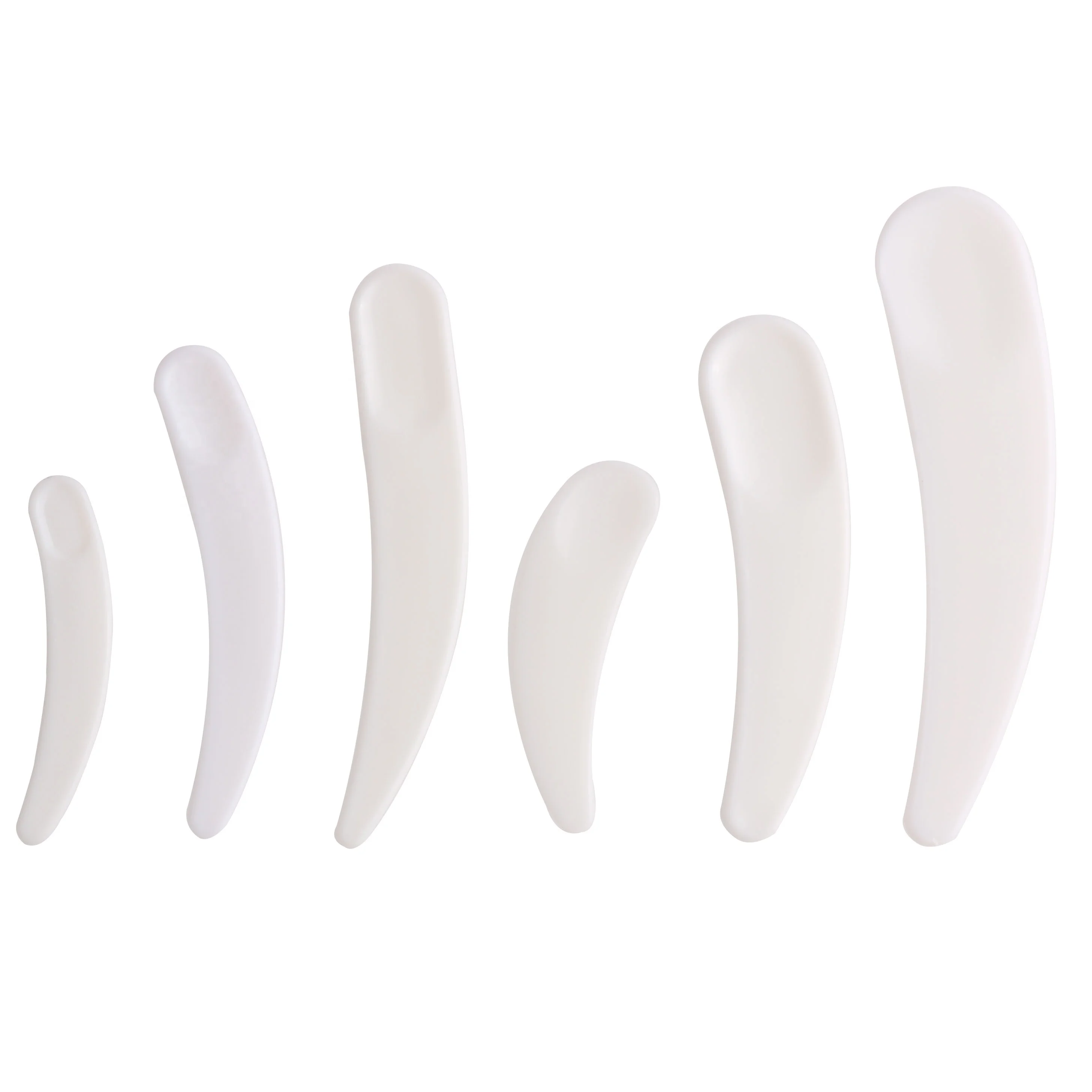 

mini cosmetic spatula 3.7cm white small plastic spatula face cream scoop eye cream with stick manufacturer wholesale