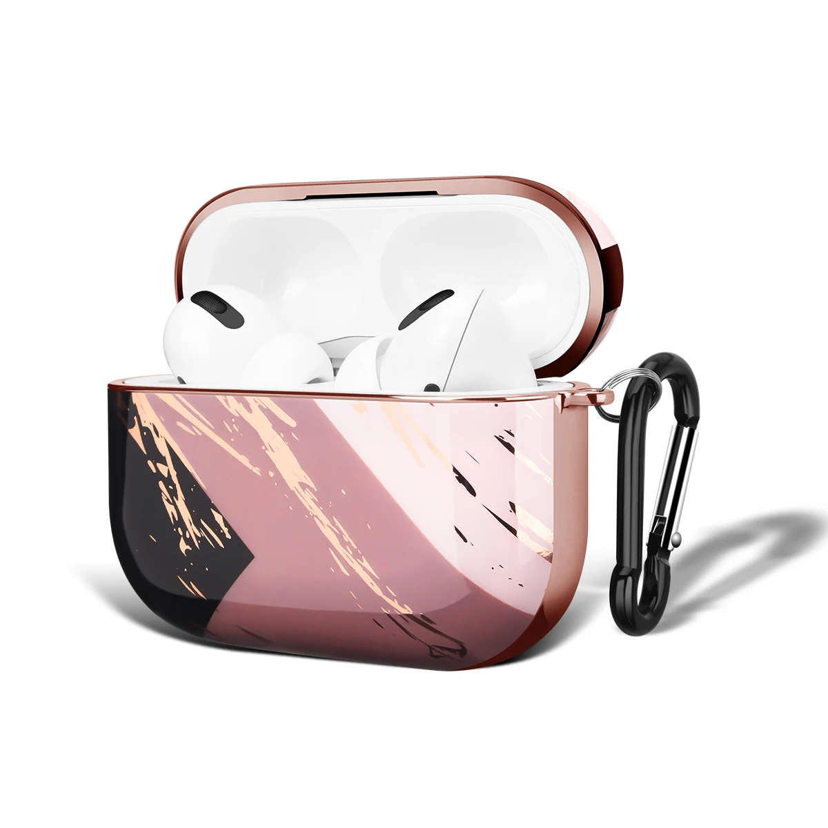 

2020 Luxury Electroplating Hard PC Earphone Cases for AirPods Pro Protective Cover for AirPods Pro Gold Marble Cases, 15 colors optional