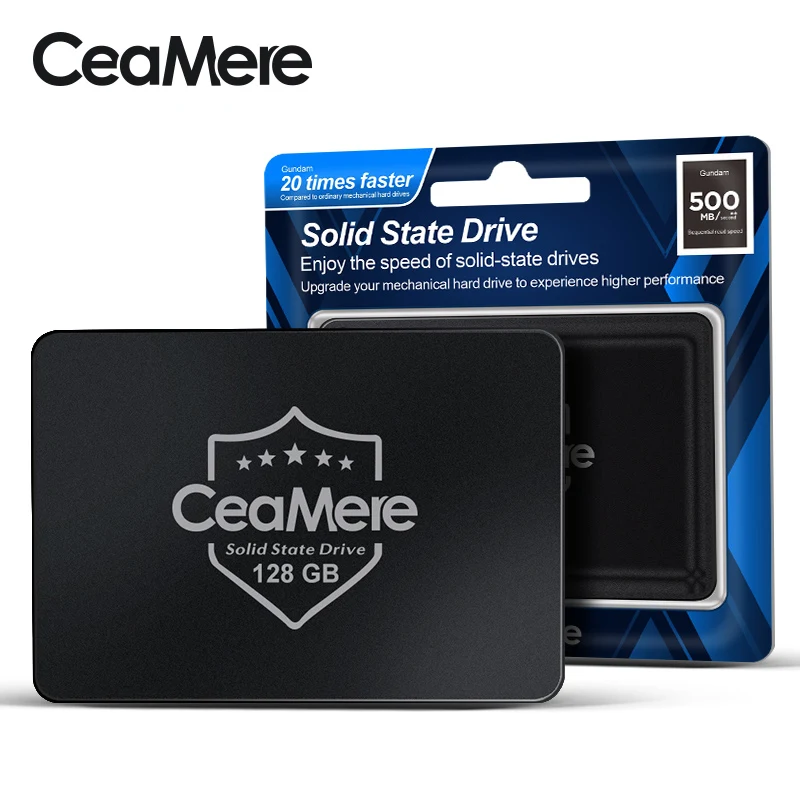 

CeaMere 2.5inch sata 3 disk case 32gb 64gb 120gb 128gb 240gb 256gb 480gb 512gb 960gb 1tb ssd hard drives case, Black