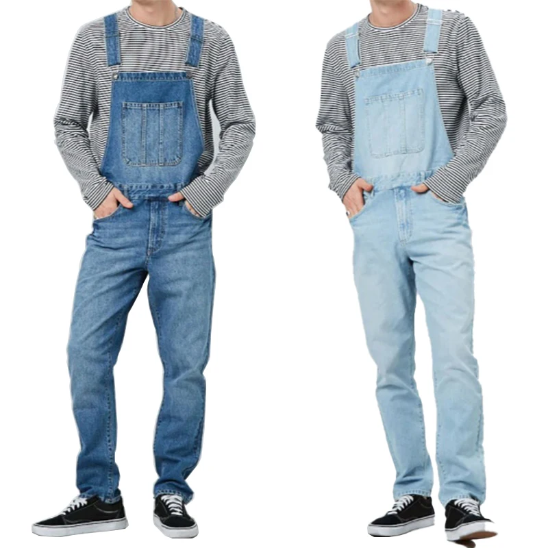 

Wholesale hot sale high quality new design fashion denim cotton strap men's casual cargo jeans, Light blue,dark blue