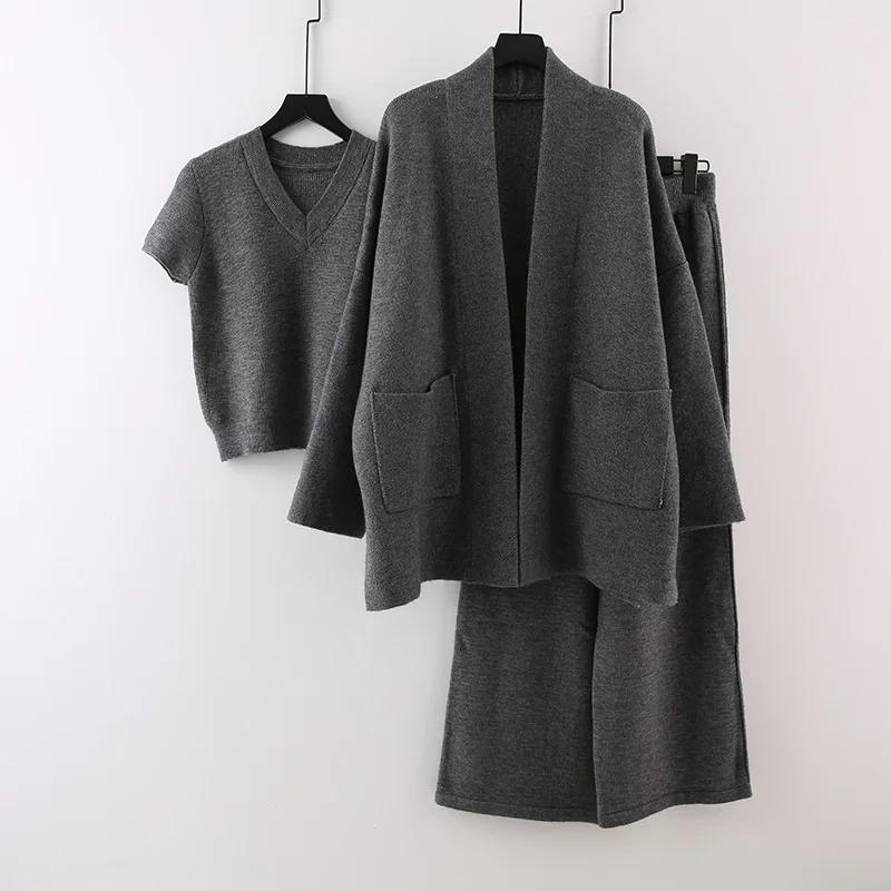 Boutique Wholesale 2026 Autumn Korean Version Loose and High-end Casual Age Reducing and Slimming Women's Set