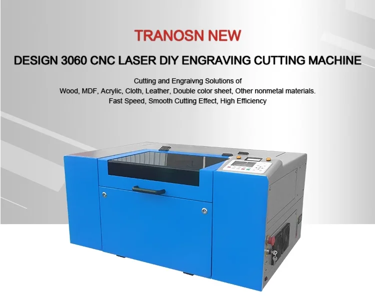 Tranosn  New Design high safety 3060 CNC Laser DIY Engraving Cutting Machine