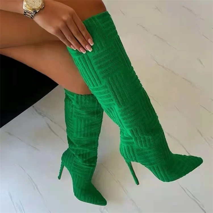 

LFZ-729 Plus Size Thigh High Boots Women Shoes Over The Knee Boots Thigh High Long Boot With Belt Suede Women Winter Shoes