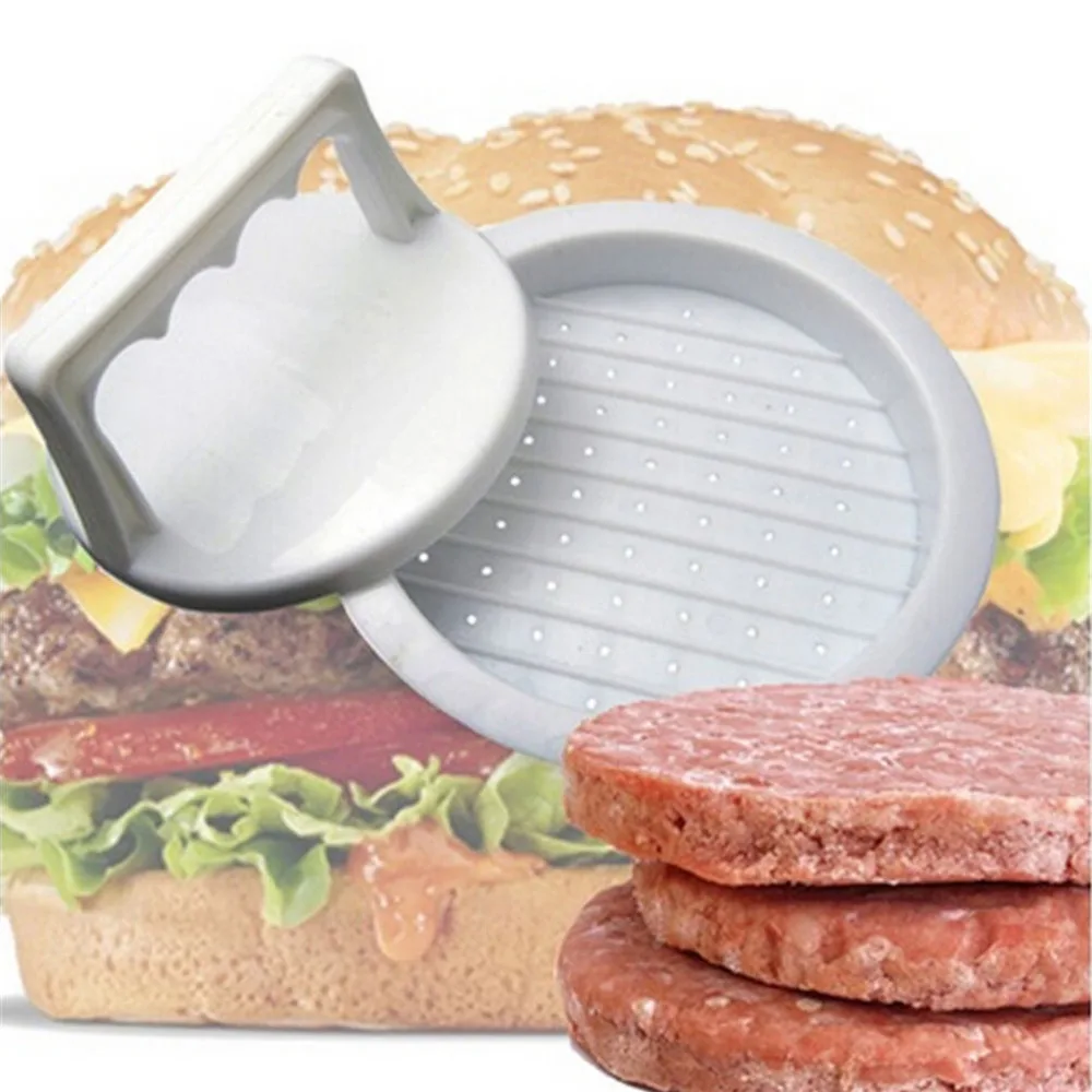 

1 Set Round Shape Hamburger Press Food-Grade Plastic Hamburger Meat Beef Grill Burger Press Patty Maker Mold Mould Kitchen Tool