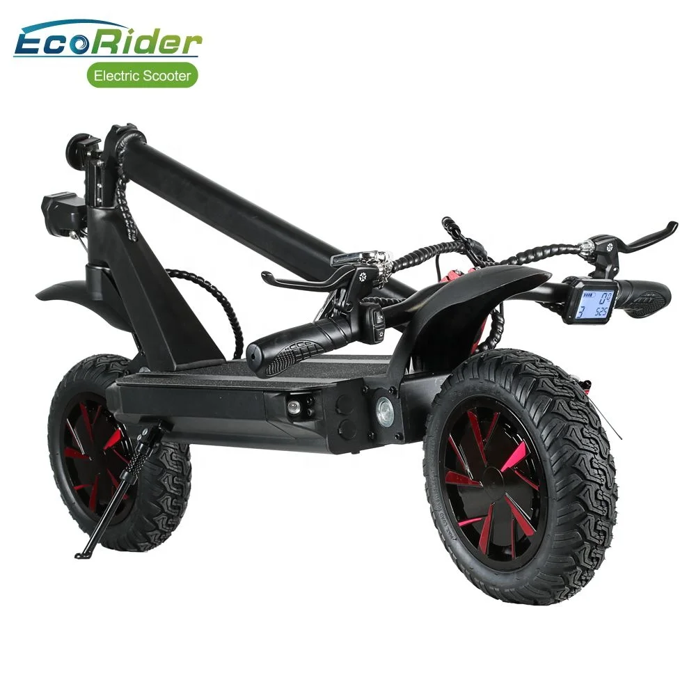 

2019 EcoRider new electric scooter off road,long range 2 wheels scooter for adults 3600w, Black