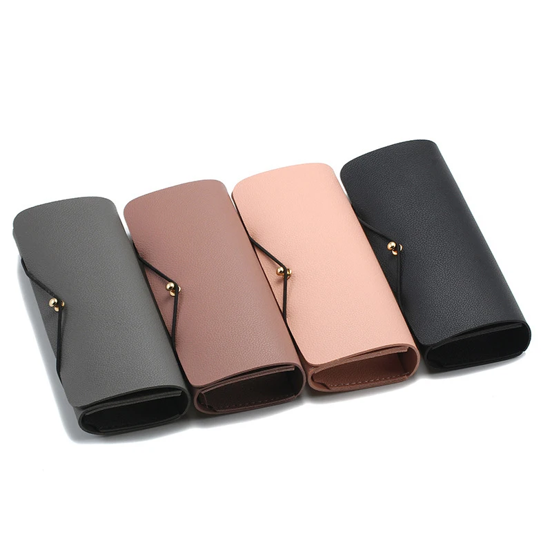 

Customized Soft Foldable PU Leather Sunglasses Case Multi Color Boite a Lunette Luxury Eyeglasses Packaging Occhiali, Black,red,gray