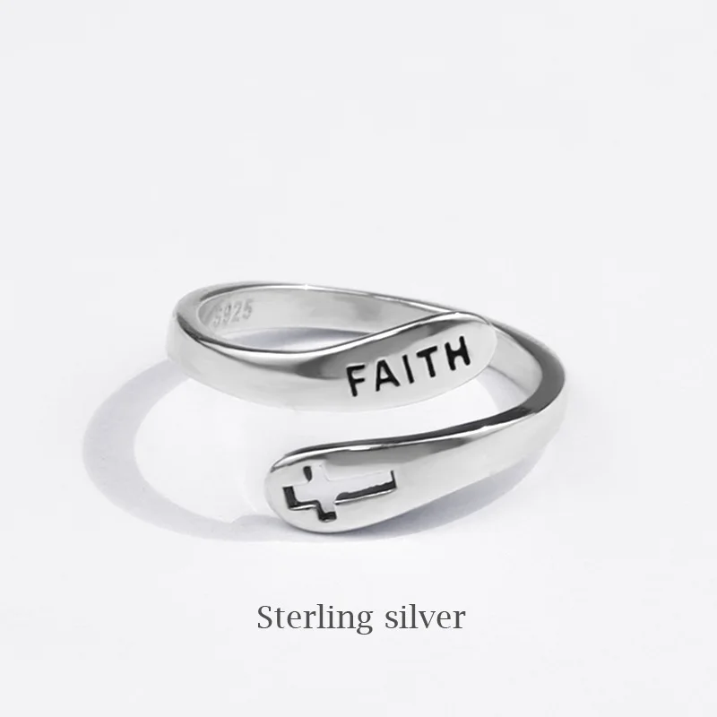 

Korean Version of Simple Retro Creative Cross Adjustable Opening Ring