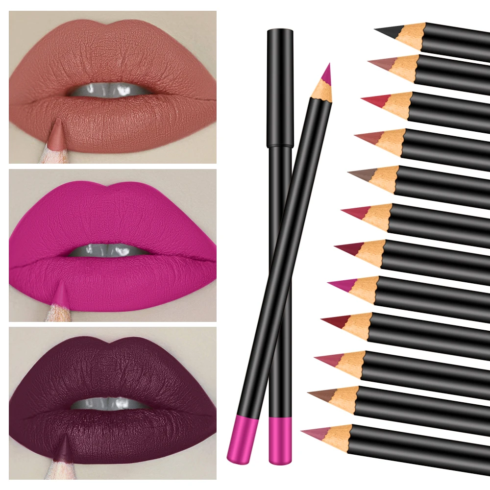 

wholesale Cruelty Free 3 in 1 Lip and Eye makeup pencil 21colors waterproof private label custom eye liner lip liner pencil