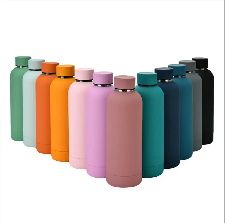 

500ml Private Label Rubber Coating Double Wall Vacuum Eco Friendly Insulated Gym Stainless Steel Sports Water Bottles